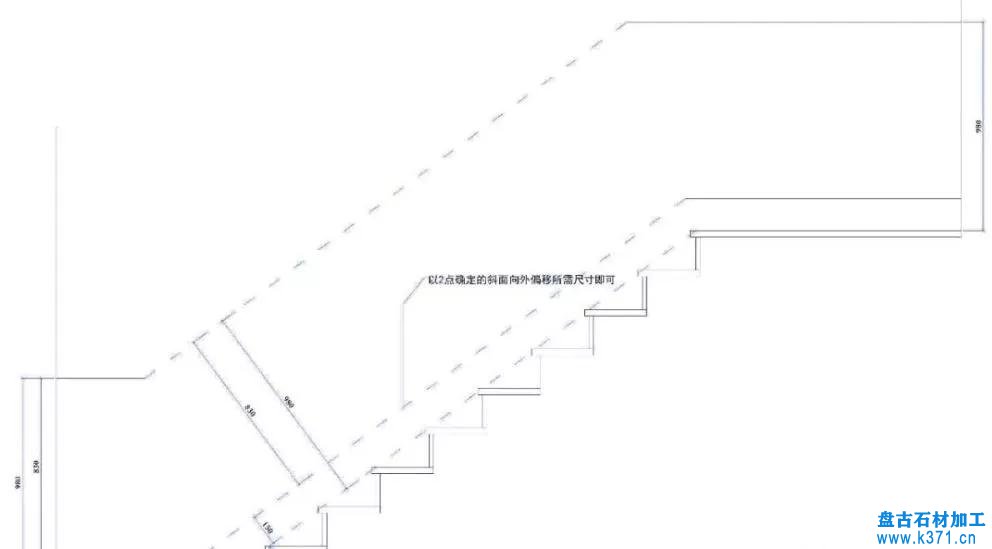關于樓梯大理石側墻板造型方案的基本畫法